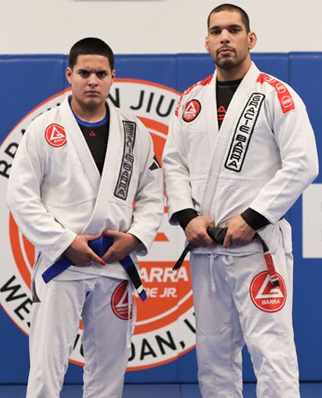 Prof. Seidler Rodrigo and his son Pedro a BJJ Blue Belt