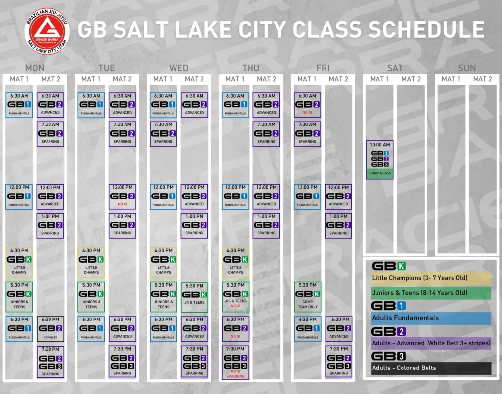 jiu jitsu classes schedule slc