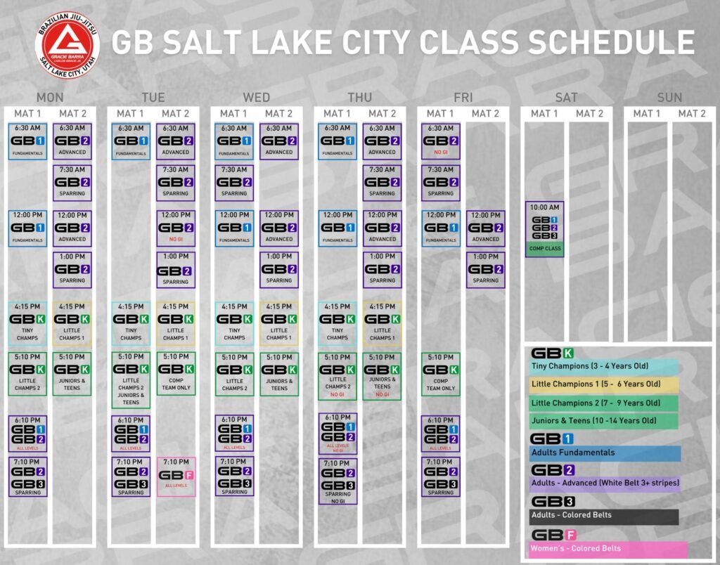 gracie barra salt lake city schedule