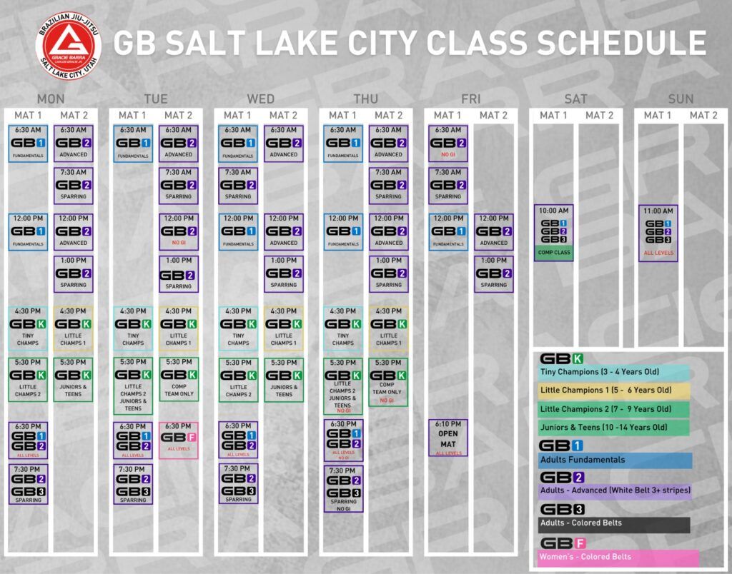 jiu jitsu salt lake schedule